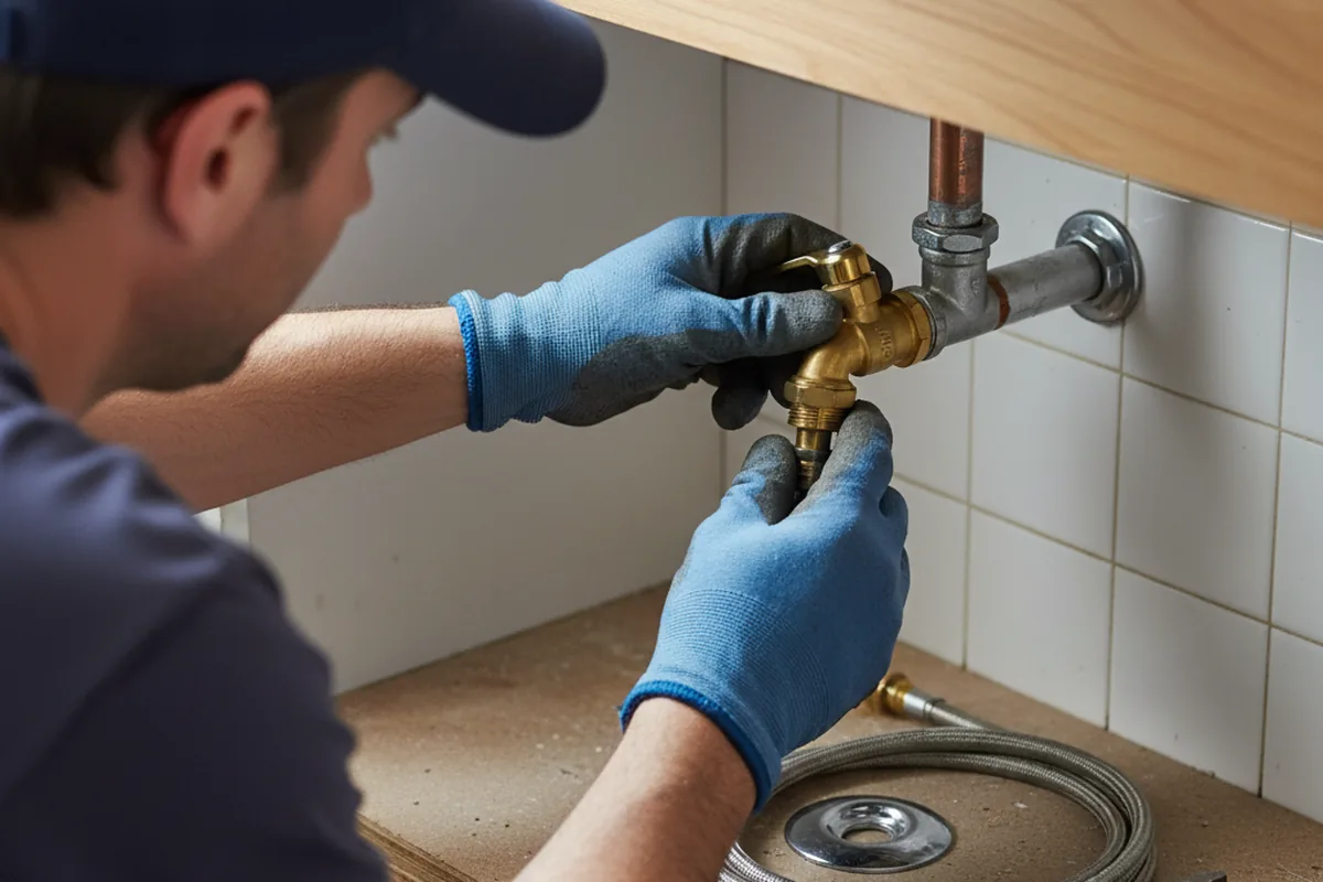 Shutoff valve and fitting work during Emergency Plumbing in Dillon